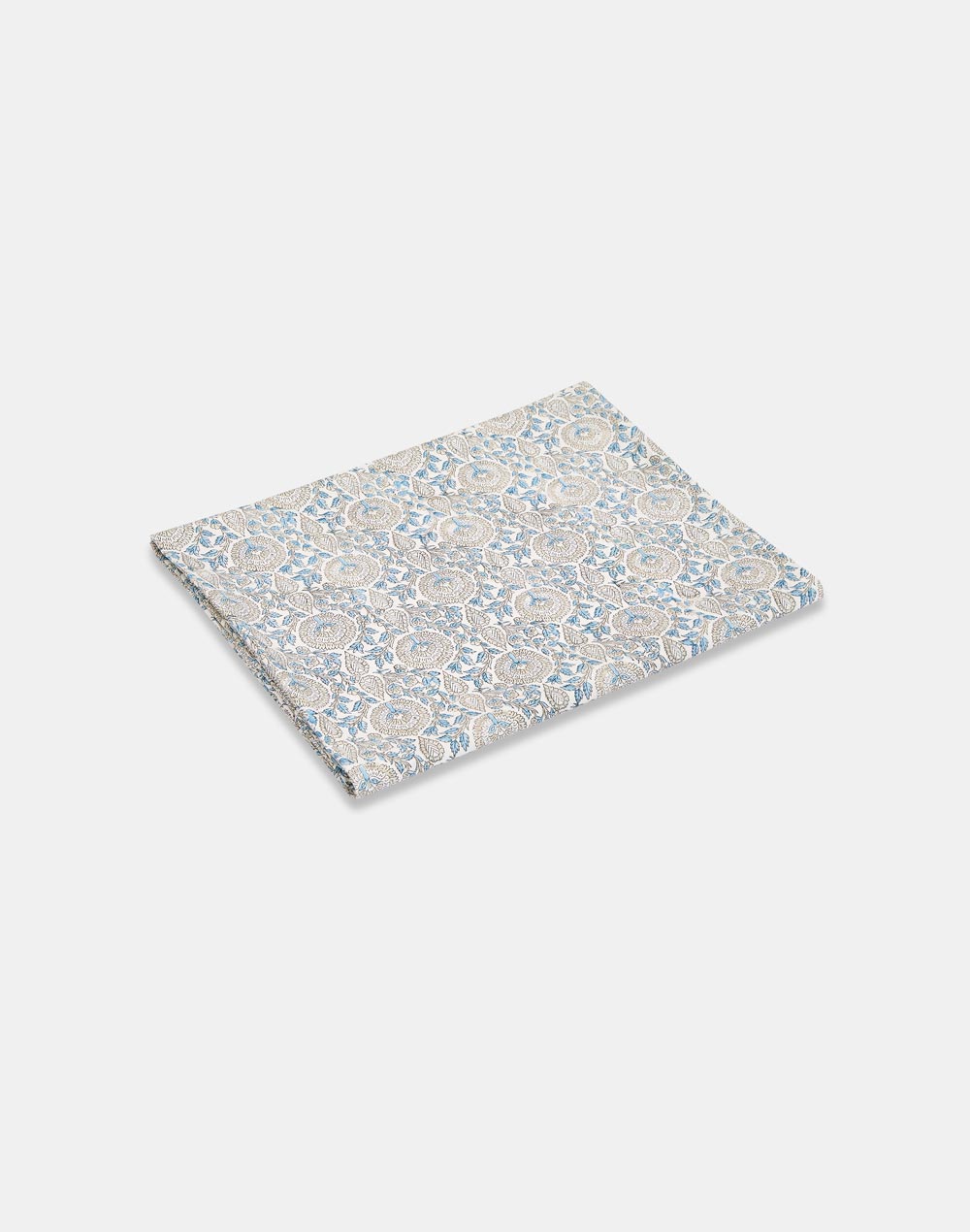 Blue Cotton Printed Bed Sheet- Single